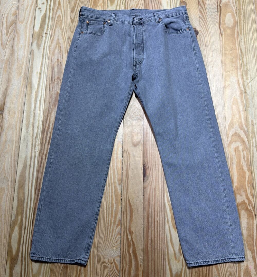 LEVI'S 501 '93 PREMIUM BIG E STONE WASH GRAY JEANS SIZE 36x30